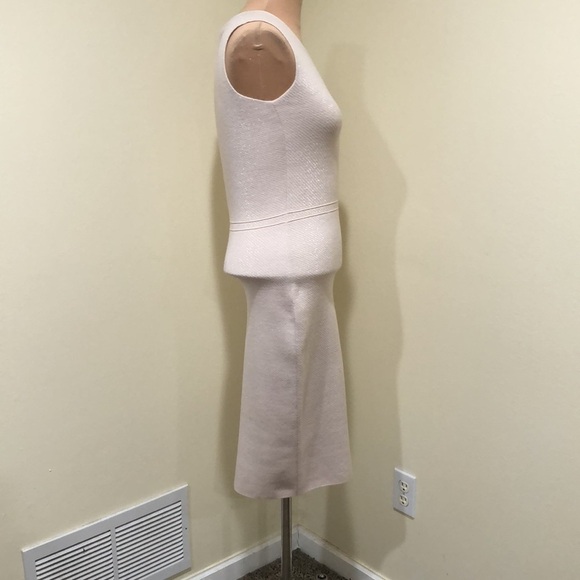 D. Exterior Bodycon Dress Size Small Pink Silver Metallic Glitter Wool Blend - Picture 3 of 12